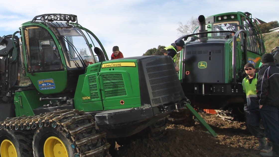 Featured image for “Logging machinery attract students”